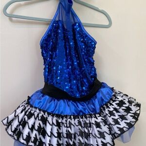 Blue Sequin Kids Costume Dress